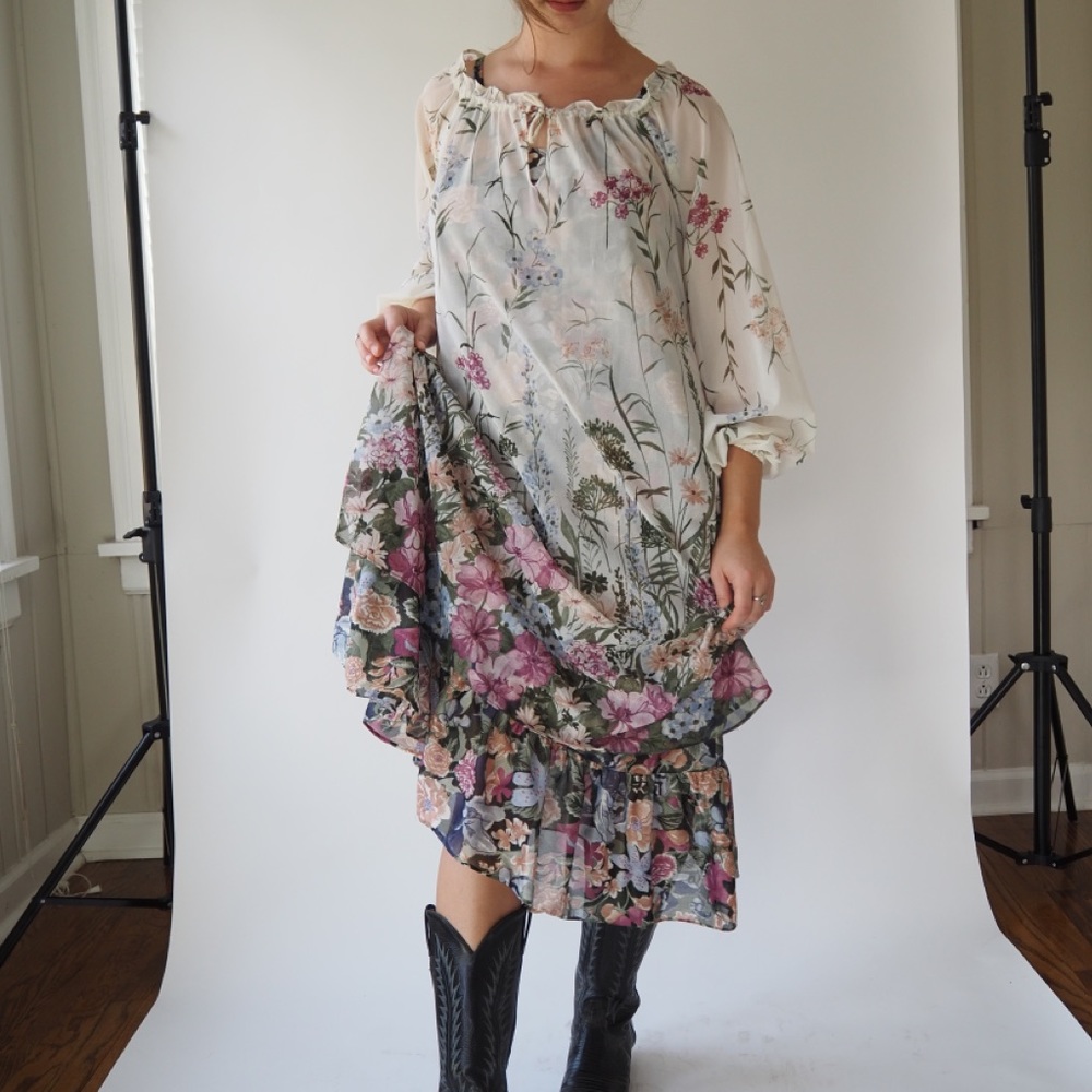 Vintage floral two piece set